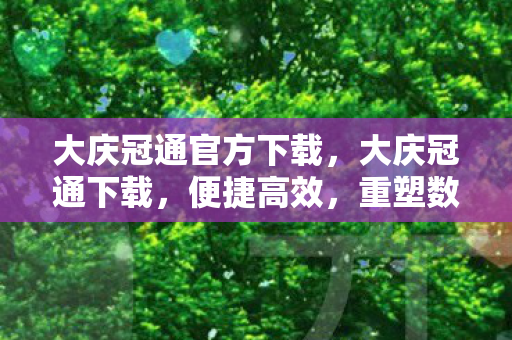 大庆冠通官方下载，大庆冠通下载，便捷高效，重塑数字生活新体验