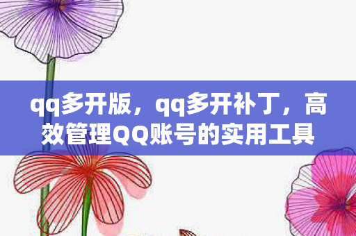 qq多开版，qq多开补丁，高效管理QQ账号的实用工具