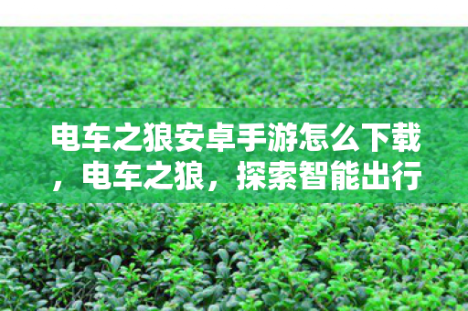 电车之狼安卓手游怎么下载，电车之狼，探索智能出行的未来