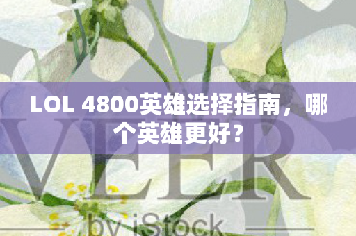 LOL 4800英雄选择指南,哪个英雄更好? LOL 4800英雄选择指南,哪个英雄更好?