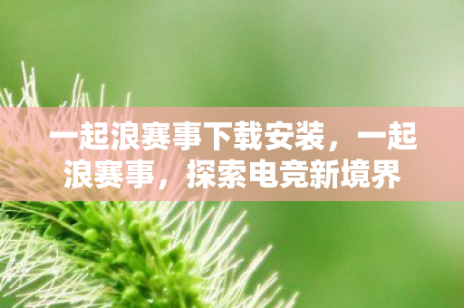 一起浪赛事下载安装，一起浪赛事，探索电竞新境界