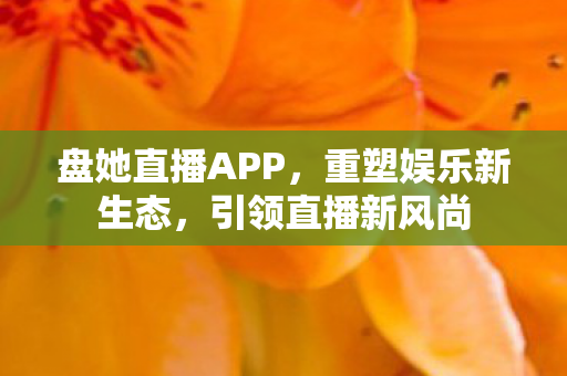 盘她直播APP，重塑娱乐新生态，引领直播新风尚