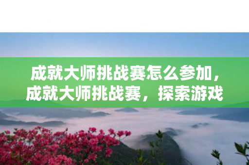 成就大师挑战赛怎么参加，成就大师挑战赛，探索游戏高手的无限可能