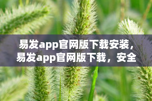 易发app官网版下载安装，易发app官网版下载，安全、便捷、高效的官方渠道