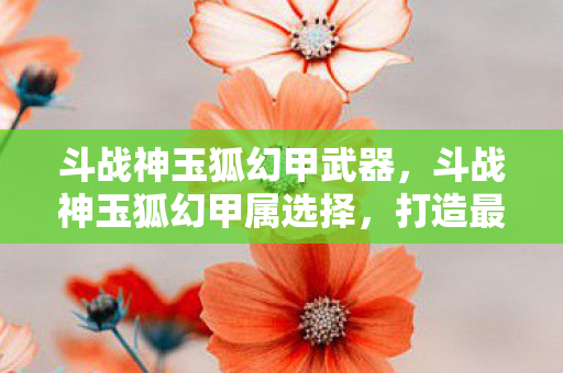 斗战神玉狐幻甲武器，斗战神玉狐幻甲属选择，打造最强战斗力的关键