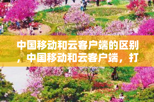 中国移动和云客户端的区别，中国移动和云客户端，打造高效便捷的云端服务体验