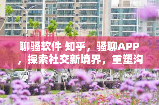 聊骚软件 知乎，骚聊APP，探索社交新境界，重塑沟通艺术