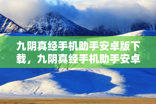 九阴真经手机助手安卓版下载，九阴真经手机助手安卓版，打造便捷游戏体验