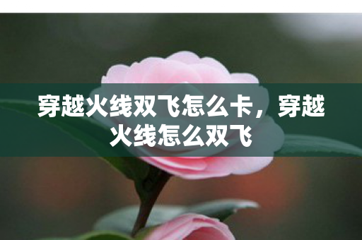 穿越火线双飞怎么卡，穿越火线怎么双飞