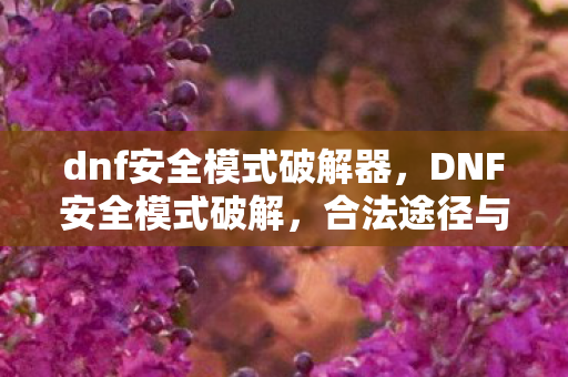 dnf安全模式破解器，DNF安全模式破解，合法途径与注意事项