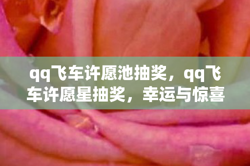 qq飞车许愿池抽奖，qq飞车许愿星抽奖，幸运与惊喜的碰撞