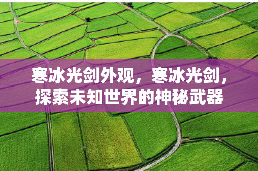 寒冰光剑外观，寒冰光剑，探索未知世界的神秘武器