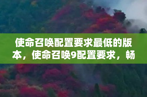 使命召唤配置要求最低的版本，使命召唤9配置要求，畅玩经典战役的硬件门槛
