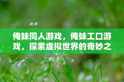 俺妹同人游戏，俺妹工口游戏，探索虚拟世界的奇妙之旅