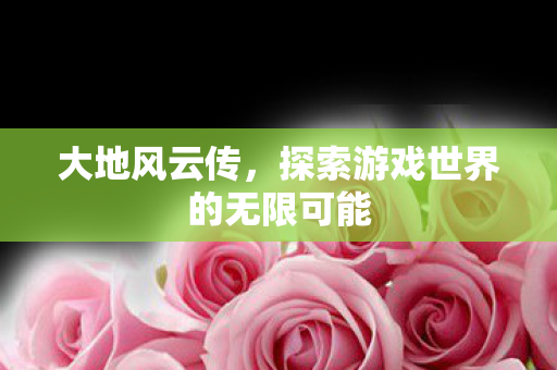 大地风云传，探索游戏世界的无限可能