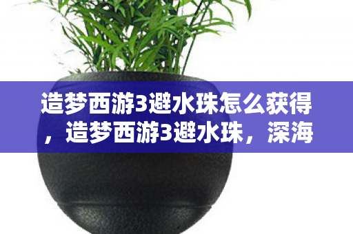 造梦西游3避水珠怎么获得，造梦西游3避水珠，深海探秘的神奇宝物
