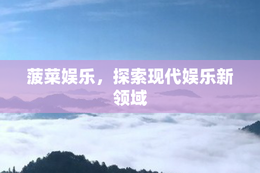 菠菜娱乐，探索现代娱乐新领域