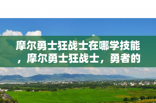 摩尔勇士狂战士在哪学技能，摩尔勇士狂战士，勇者的战斗与成长