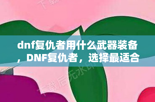 dnf复仇者用什么武器装备，DNF复仇者，选择最适合的武器