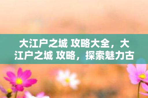 大江户之城 攻略大全，大江户之城 攻略，探索魅力古都的全方位指南