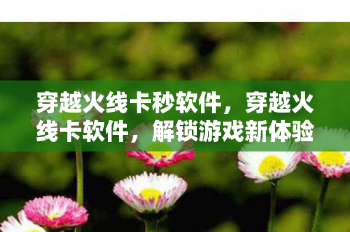 穿越火线卡秒软件，穿越火线卡软件，解锁游戏新体验，但需谨慎使用
