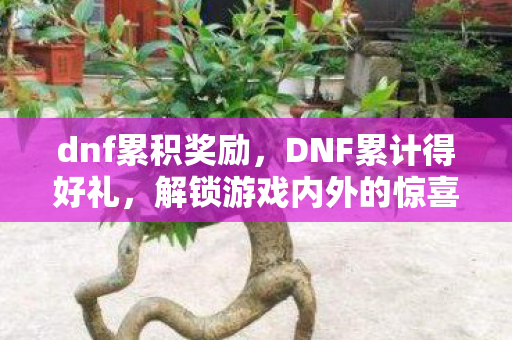 dnf累积奖励，DNF累计得好礼，解锁游戏内外的惊喜奖励