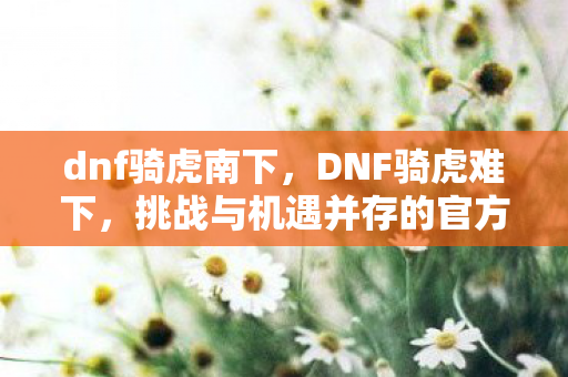 dnf骑虎南下，DNF骑虎难下，挑战与机遇并存的官方游戏生态