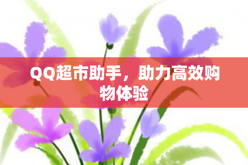 QQ超市助手，助力高效购物体验