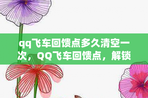 qq飞车回馈点多久清空一次，QQ飞车回馈点，解锁你的专属福利，畅享游戏乐趣