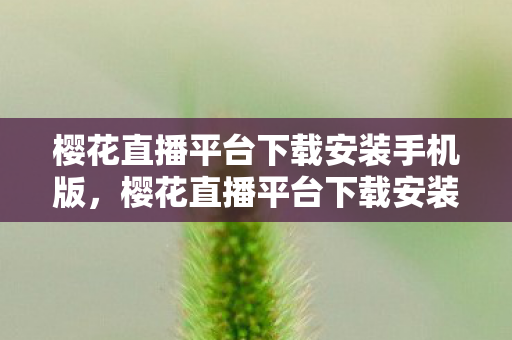 樱花直播平台下载安装手机版，樱花直播平台下载安装，流畅体验与安全保障的完美结合