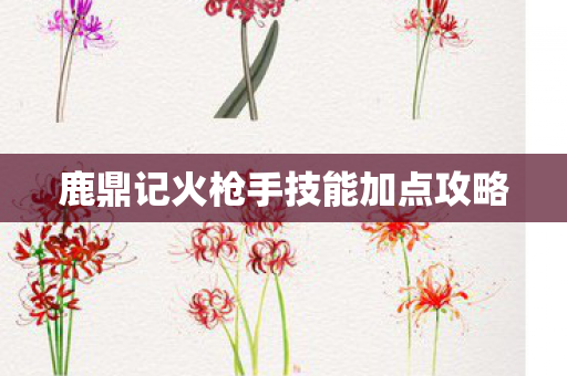 鹿鼎记火枪手技能加点攻略 鹿鼎记火枪手技能加点攻略