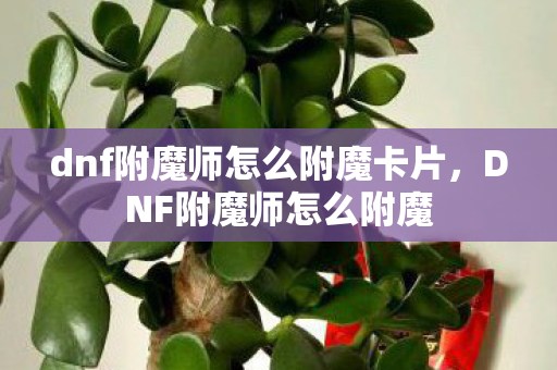 dnf附魔师怎么附魔卡片，DNF附魔师怎么附魔