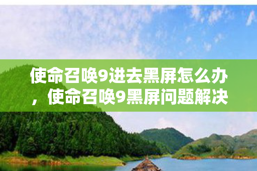 使命召唤9进去黑屏怎么办，使命召唤9黑屏问题解决方案