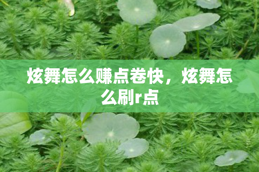 炫舞怎么赚点卷快，炫舞怎么刷r点