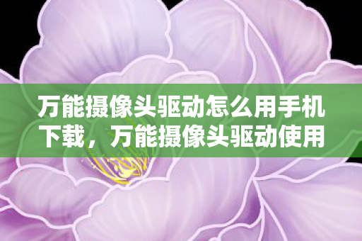 万能摄像头驱动怎么用手机下载，万能摄像头驱动使用指南