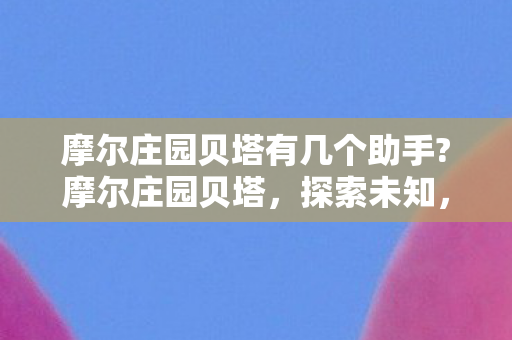 摩尔庄园贝塔有几个助手?摩尔庄园贝塔，探索未知，创造无限