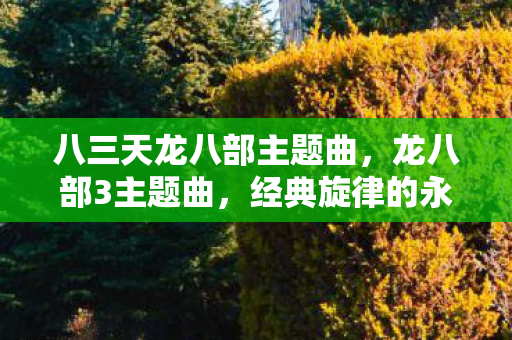 八三天龙八部主题曲，龙八部3主题曲，经典旋律的永恒回响