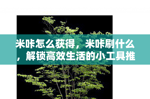 米咔怎么获得，米咔刷什么，解锁高效生活的小工具推荐