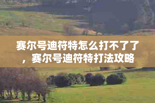 赛尔号迪符特怎么打不了了，赛尔号迪符特打法攻略