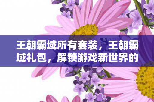 王朝霸域所有套装，王朝霸域礼包，解锁游戏新世界的钥匙