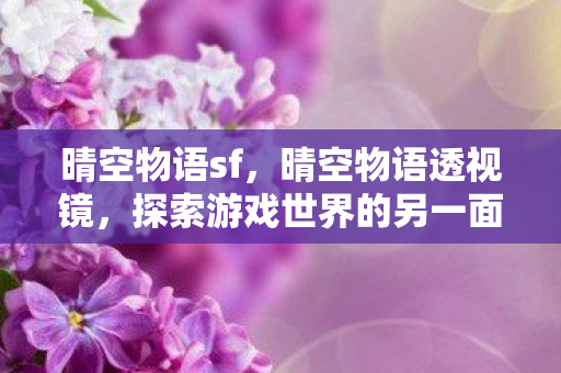 晴空物语sf，晴空物语透视镜，探索游戏世界的另一面