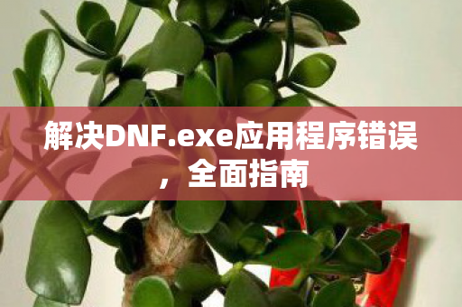 解决DNF.exe应用程序错误，全面指南