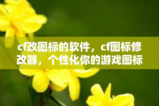 cf改图标的软件，cf图标修改器，个性化你的游戏图标，打造专属风格