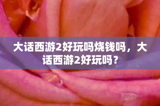 大话西游2好玩吗烧钱吗，大话西游2好玩吗？