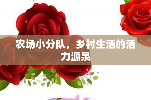 农场小分队，乡村生活的活力源泉