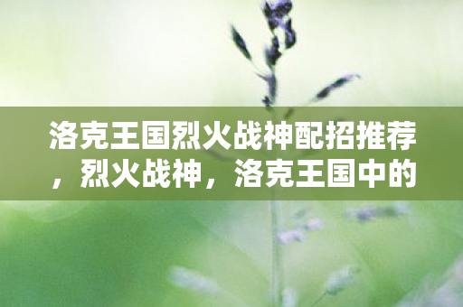 洛克王国烈火战神配招推荐，烈火战神，洛克王国中的战斗艺术