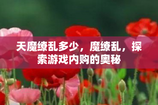 天魔缭乱多少，魔缭乱，探索游戏内购的奥秘