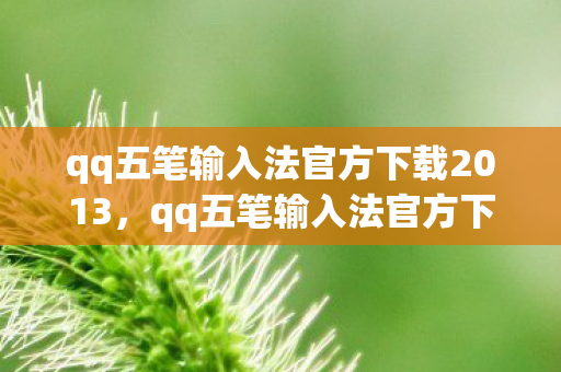 qq五笔输入法官方下载2013，qq五笔输入法官方下载2012，高效打字，从官方正版开始