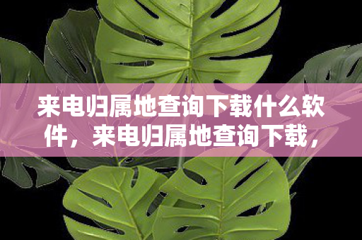 来电归属地查询下载什么软件，来电归属地查询下载，便捷生活，安全守护