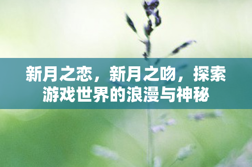 新月之恋，新月之吻，探索游戏世界的浪漫与神秘